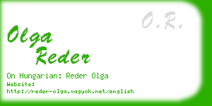 olga reder business card